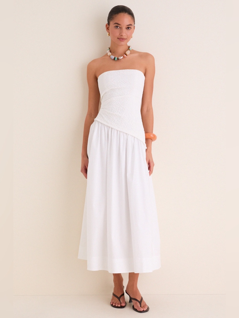 NEW STAUD Nia Dress in White Size M